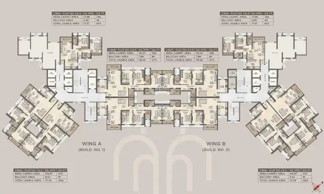 Dosti Willow floor plan 4 (blurred preview)