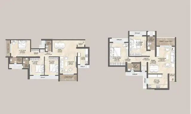 Dosti Willow floor plan 6 (blurred preview)
