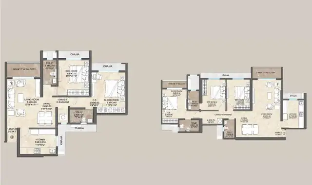 Dosti Willow floor plan 8 (blurred preview)